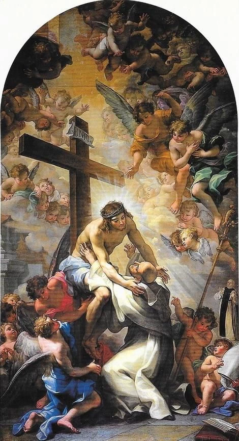 Cristo abbraccia san Bernardo - Chiesa di S. Bernardo alle Terme, Roma